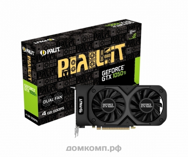 Видеокарта Palit GeForce GTX 1050Ti DUAL OC 4 Гб [ne5105ts18g1-1071d]